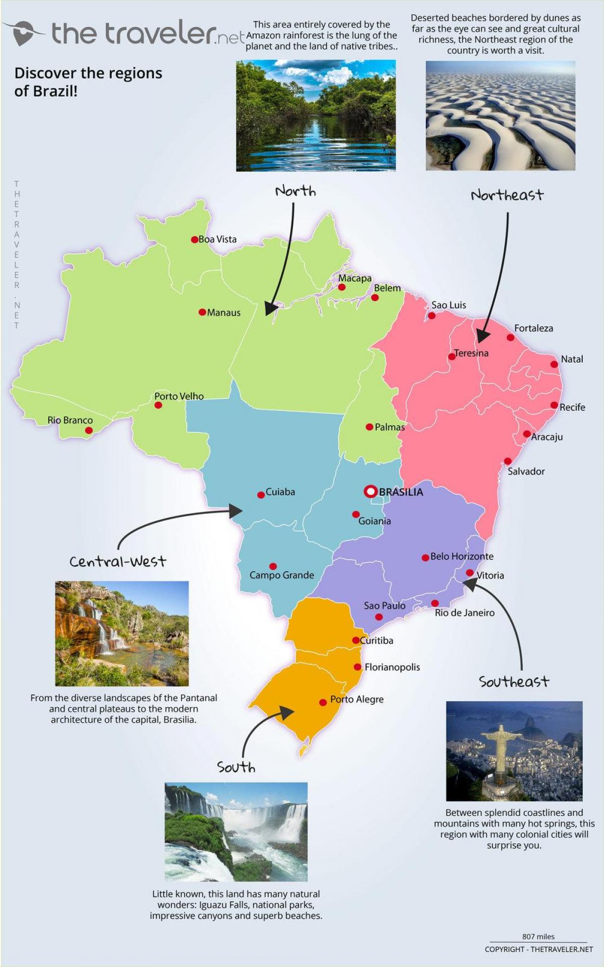 mapa de Brasil atracción