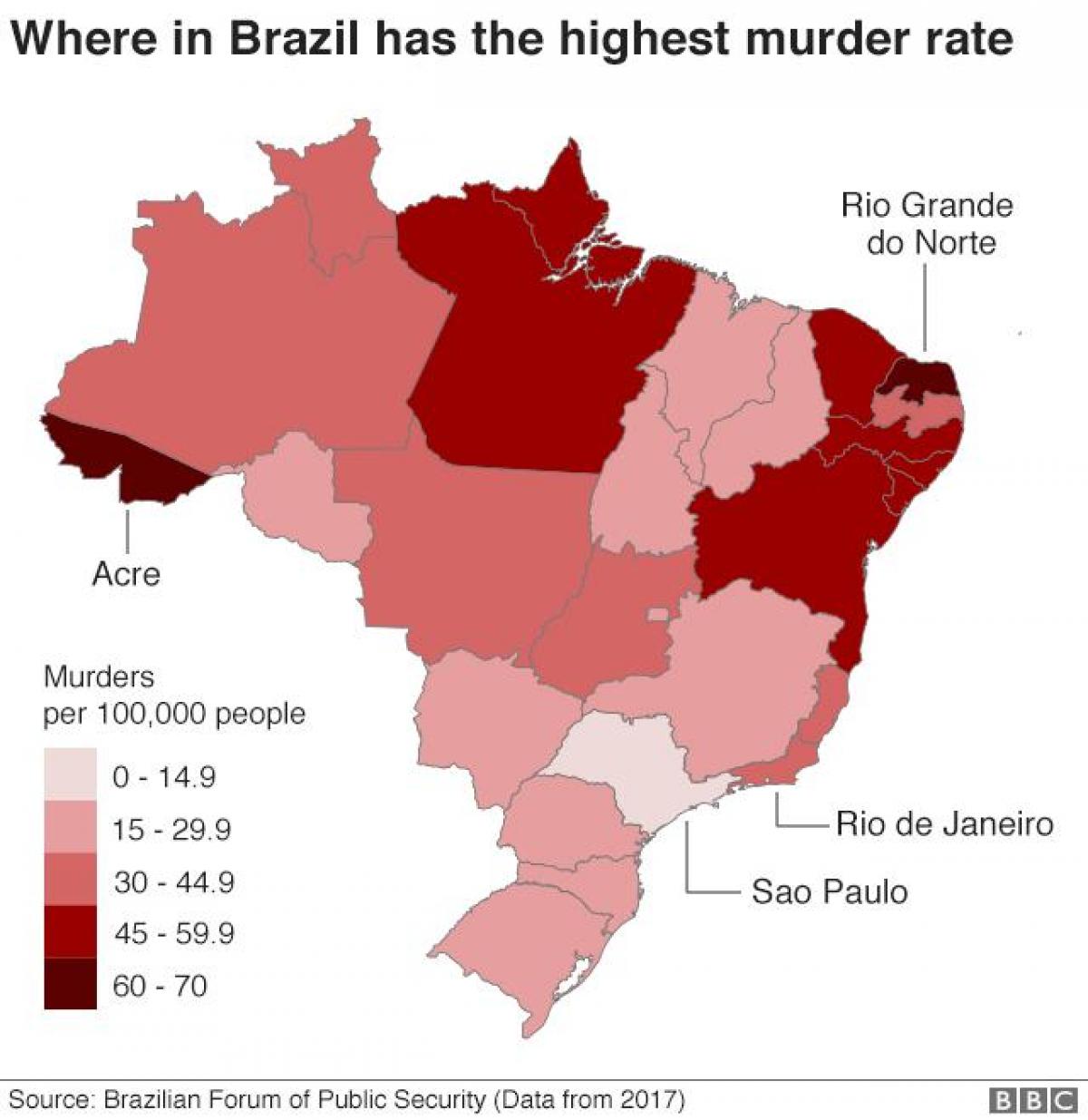 mapa de Brasil crimen