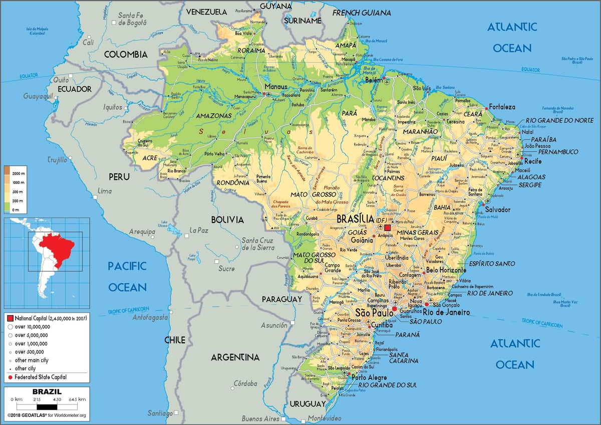 Brasil en el mapa