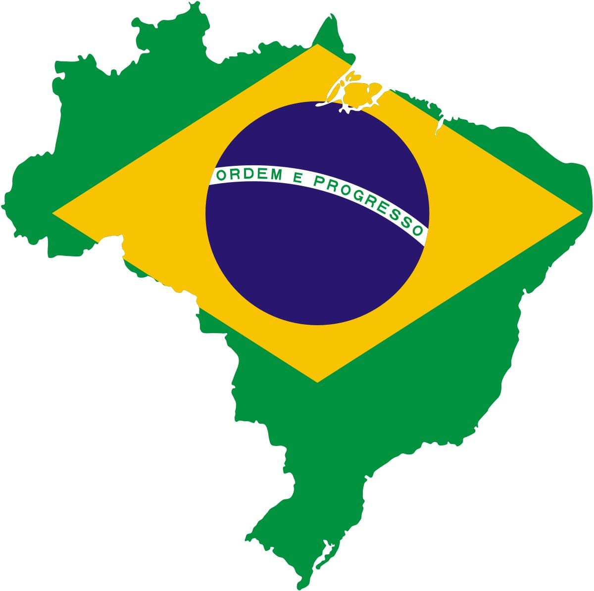 Brasil bandera mapa