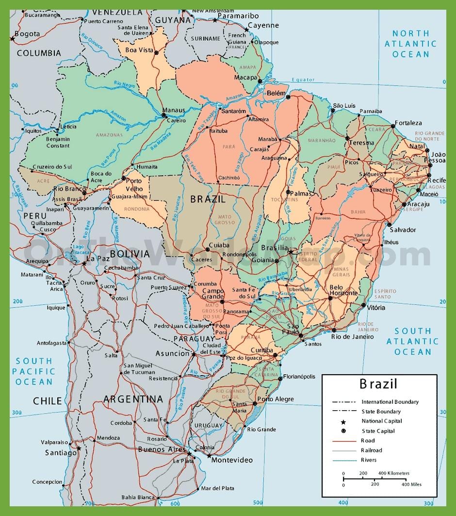 mapa político de Brasil
