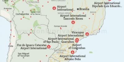 Aeropuertos en el mapa de Brasil