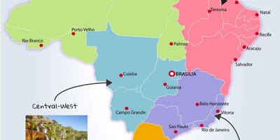 Mapa de Brasil atracción