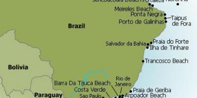 Mapa de las playas de Brasil