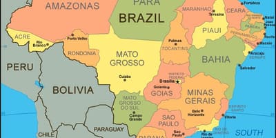 Mapa de brasil con los estados