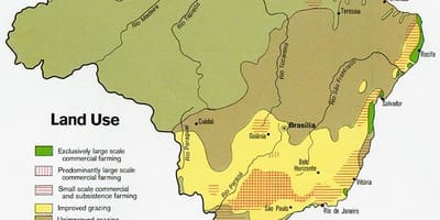 Mapa de Brasil la agricultura