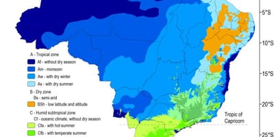 Mapa del clima en Brasil