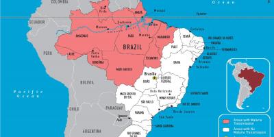 La Malaria mapa de Brasil