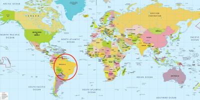 Brasil en el mapa del mundo