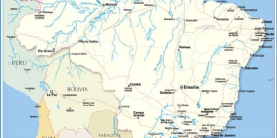 Mapa de Brasil ríos