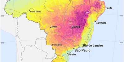 Mapa de Brasil sol