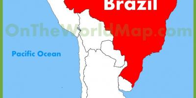 Mapa de Brasil en américa del sur