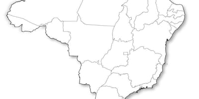 Mapa de brasil en blanco